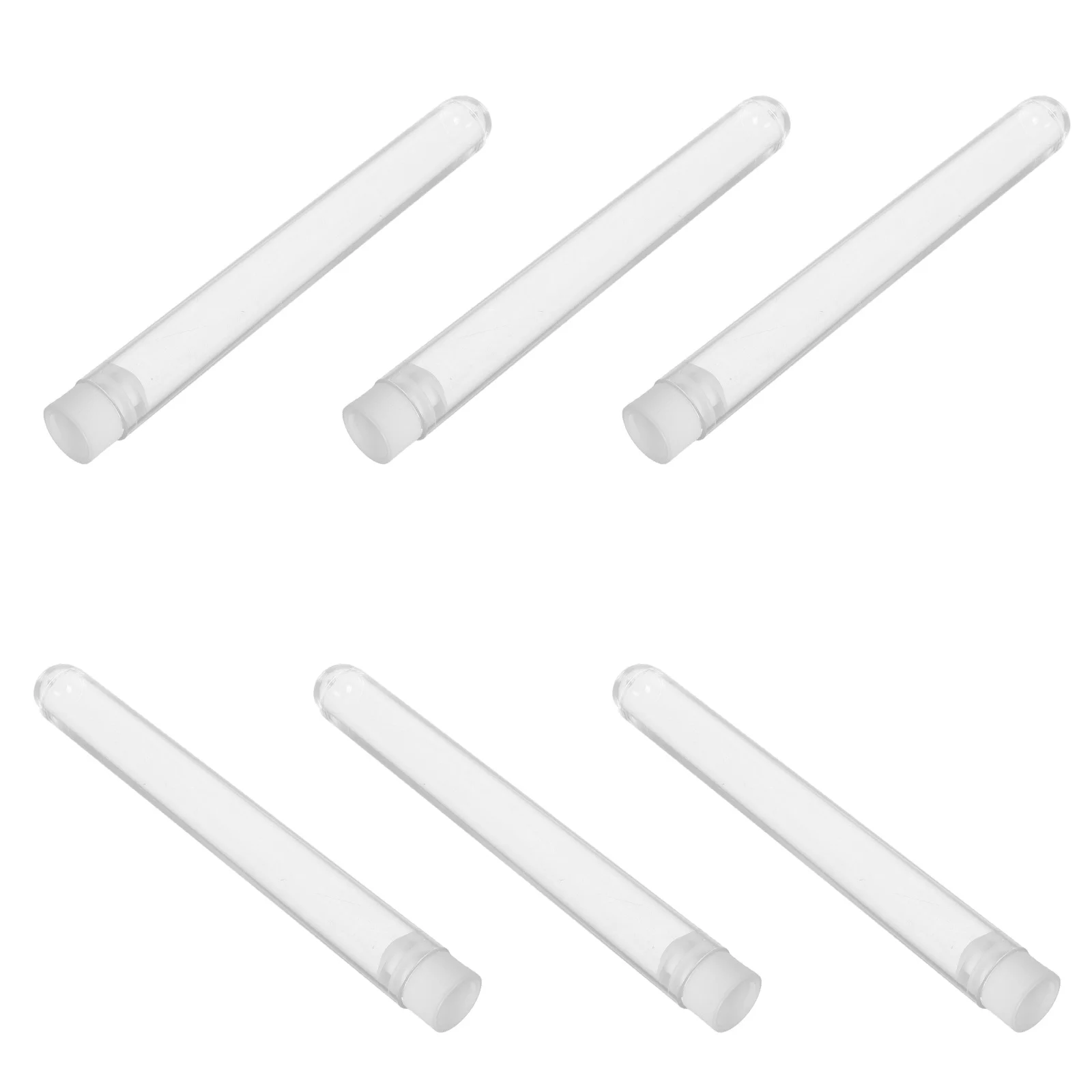 Tubes à essai en plastique à fond rond transparent, bouchon de conteneur, Tube de rangement pour brosse à cils, support organisateur de maquillage de voyage, 15 pièces
