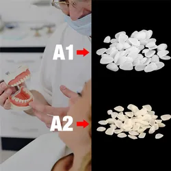 Folheado temporário para coroa dentária, dentes superiores e inferiores, folheado clareamento, A1 Color A2