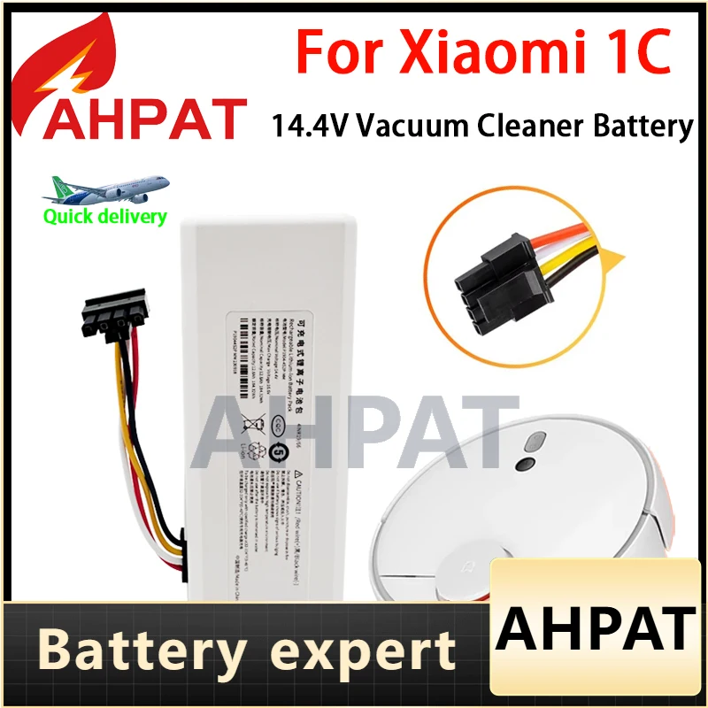 

2026 14.4V 2600mAh--12800mAh Robot Vacuum Cleaner 1C Battery for Xiaomi Mijia 1C STYTJ01ZHM Robot Vacuum Mop Cleaner