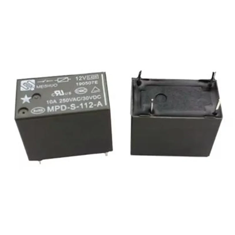 5 piezas NUEVO relé de 12V MPD-S-112-A MPD S 112 A MPDS112A 12VDC DC12V 12V 4PIN 10A