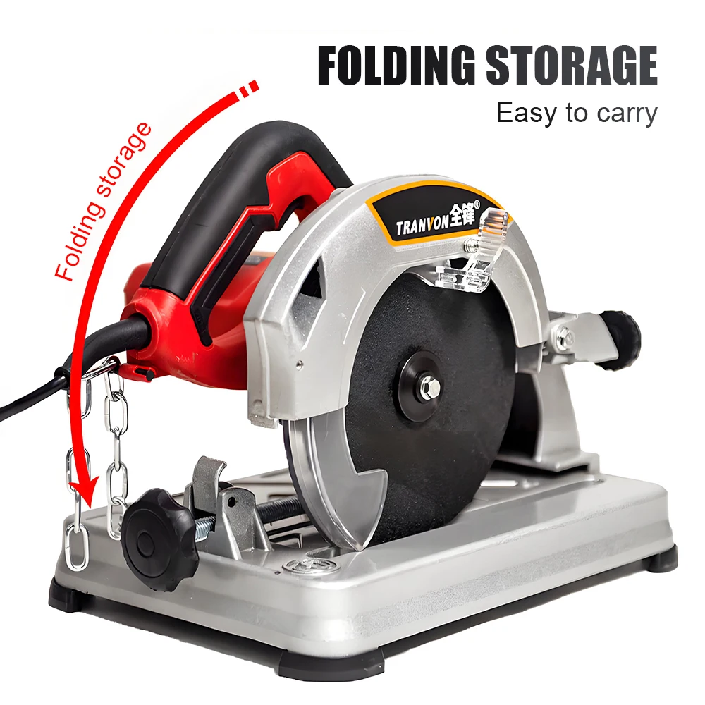 220V Multifunctional Electric Cutter Desktop High Power Cutter Guideway Cutting Machine Saw for Wood Metal Steel Aluminum