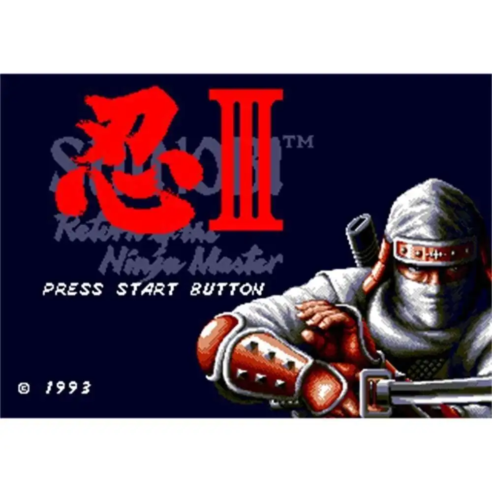 Shinobi III Region Free 16Bit MD بطاقة الألعاب لمحرك Sega Mega لـ Genesis