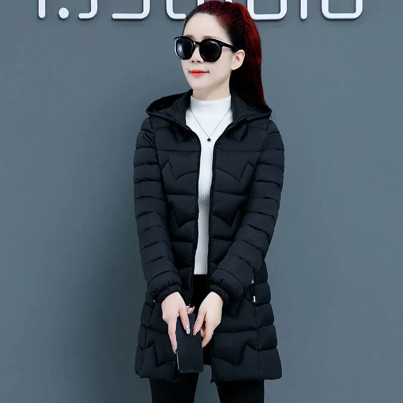 2023 New Women\'s Winter Jacket Warm Parkas Female Down Cotton Coat Outwear Detachable Hooded Thicke Cotton Clothes Tops 5XL 6XL