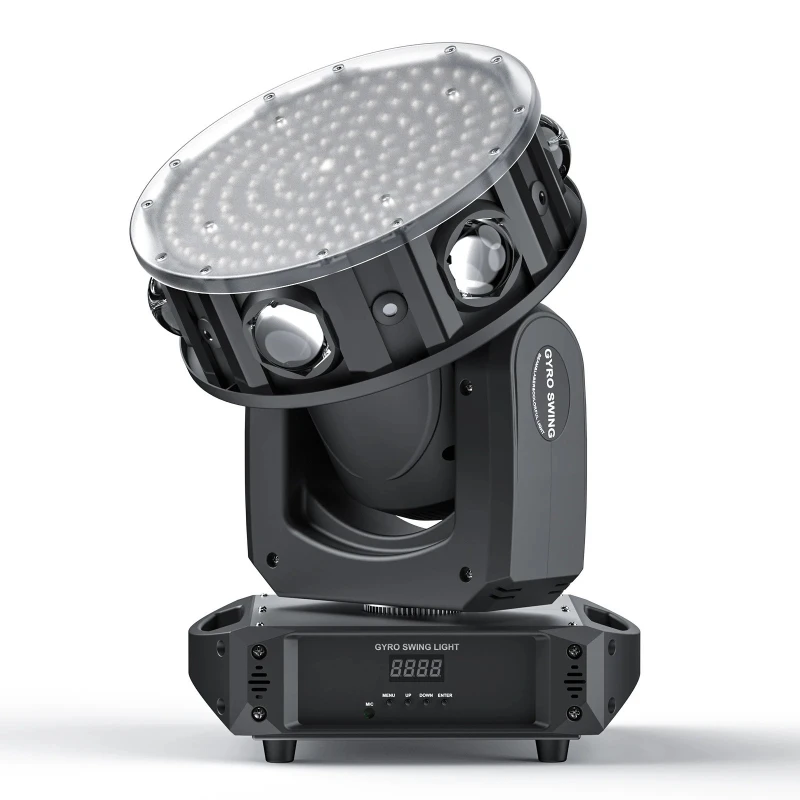 Big pendulum laser rain shaking head lamp stage KTV ambient light colorful rotating head beam of light
