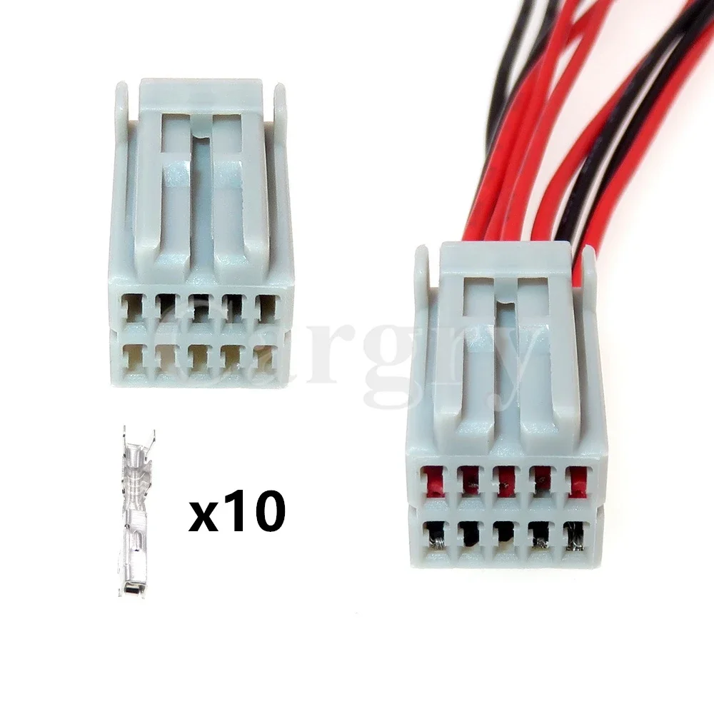 1 Set 10P 638207 638207-6 AC Assembly Automotive Electrical Socket Car Wire Cable Connector Auto Parts