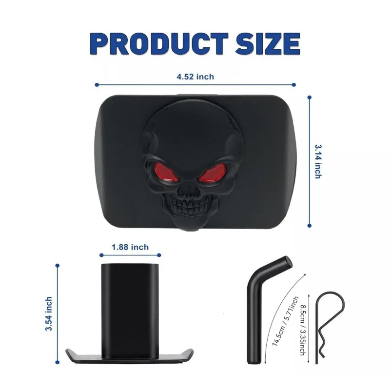 غطاء توصيل معدني بنمط ثلاثي الأبعاد مع غطاء غبار مفتوح مربع مناسب لجهاز الاستقبال مقاس 5.08 سم #3