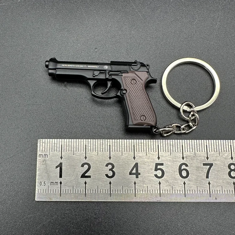 

NEW Portable Mini M92f M1911 Small Gun Metal Plastic Pistol Keychain Model Creative Pendant Tools