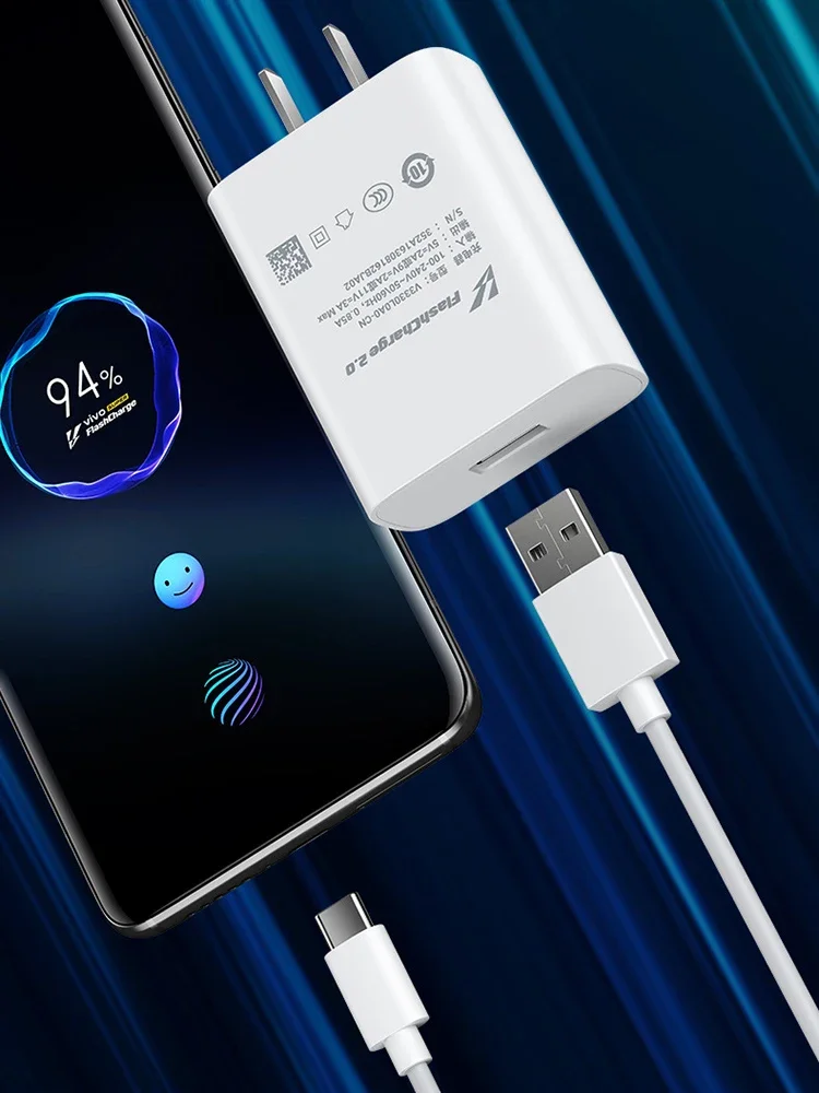 كابل شاحن Usb من النوع c ، 18 واط ، 9 فولت ، 2a ، لفيفو iqoo ، z6 ، y21g ، t1 ، t1x ، y72t ، y33s ، y33 ، y75 ، y55 ، y33t ، pro ، 5 غرام