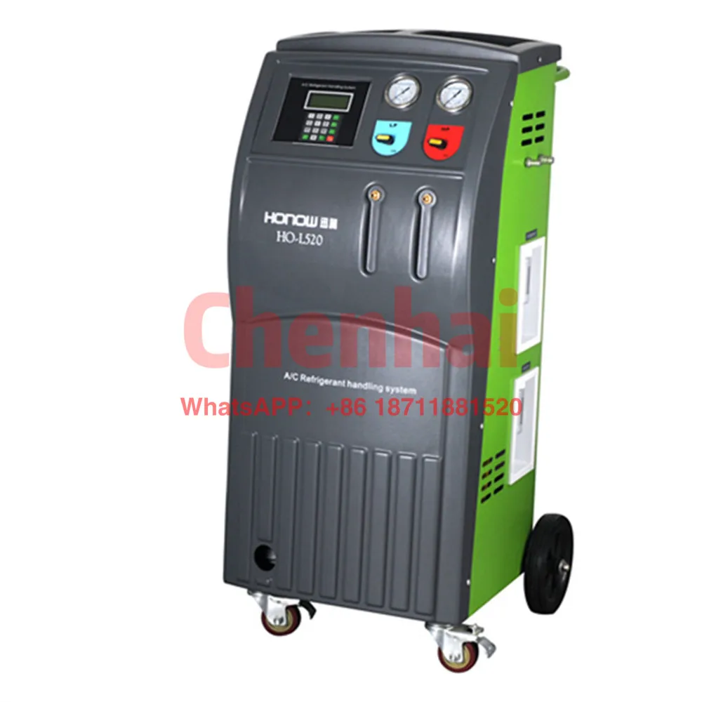 A/C refrigerant recovery and charging machine