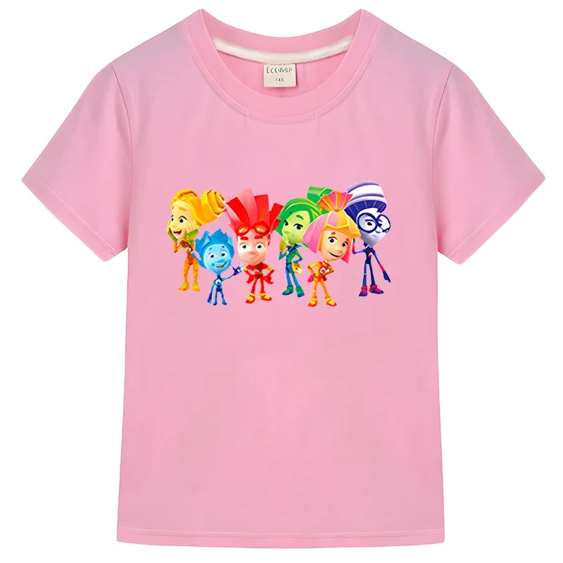 Meisjes De Fixies T-Shirt Voor Kinderen Korte Mouw T-Shirt Jongens Meisje 100% Katoen Grafische Anime T-Shirt Kids Kleding Y 2K Een Stuk