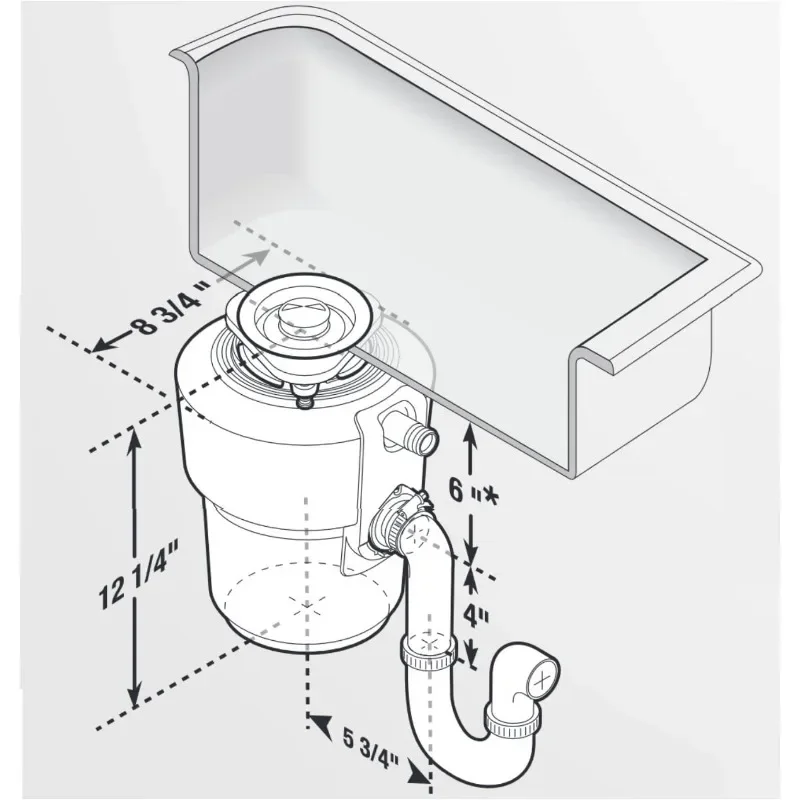 InSinkErator Garbage Disposal with Power Cord & Air Switch, Evolution Essential XTR, Quiet Series, 3/4 HP Continuous Feed, Gray