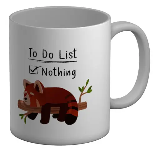 Funny Red Panda Mug Lazy Sleeping Nothing 11oz Cup Gift