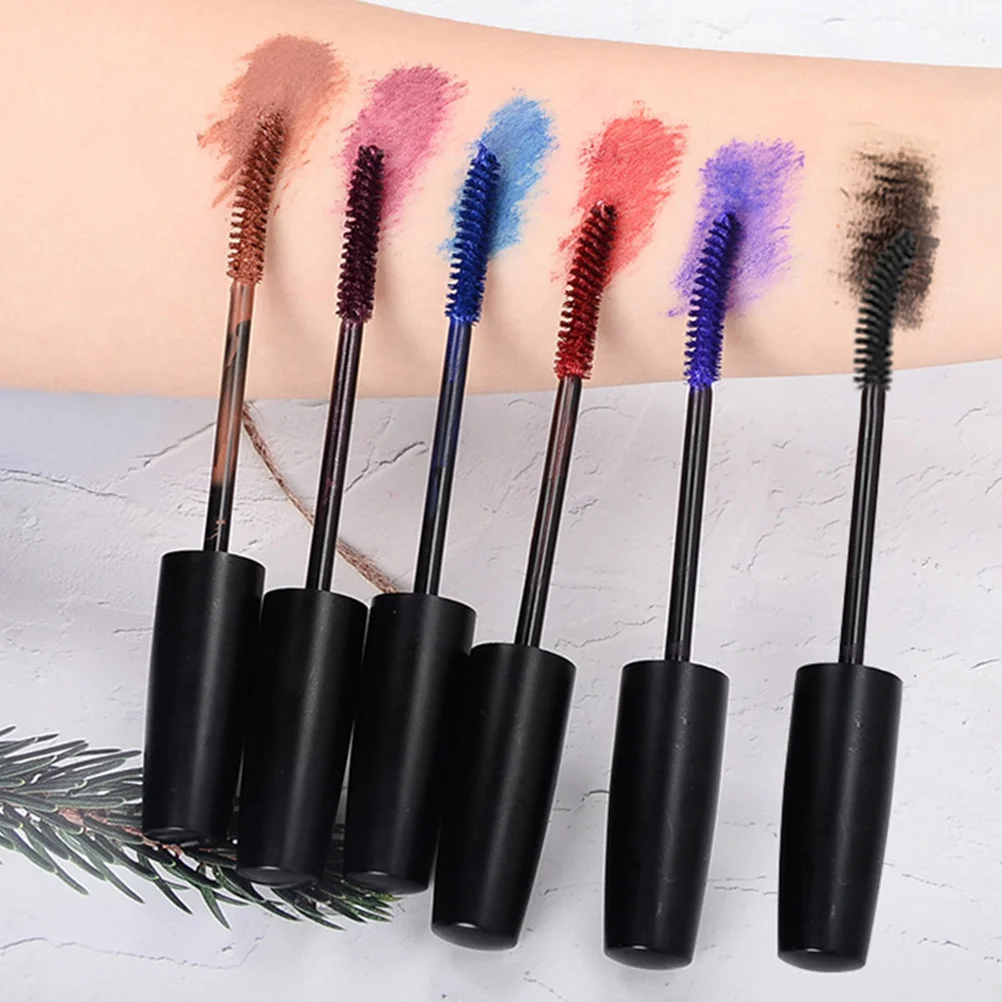 6 pz 3D Lash Mascara Impermeabile Arcobaleno Colore Volume Lunghezza Istantaneo Definido Curl Ciglia Trucco Mascara Crema Da Indossare Lungo