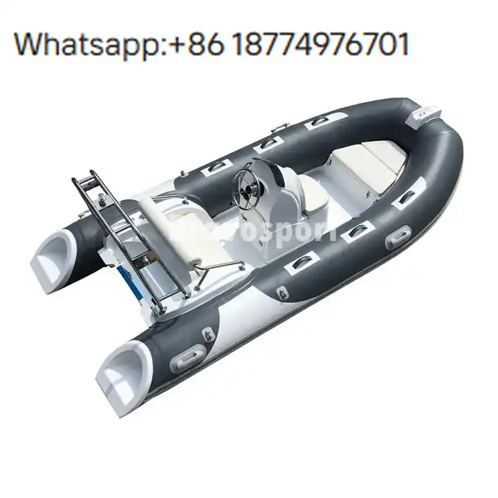 Best Selling New Black RIB 390 PVC/Hypalon RIB Inflatable Steering Console Boats for Fishing