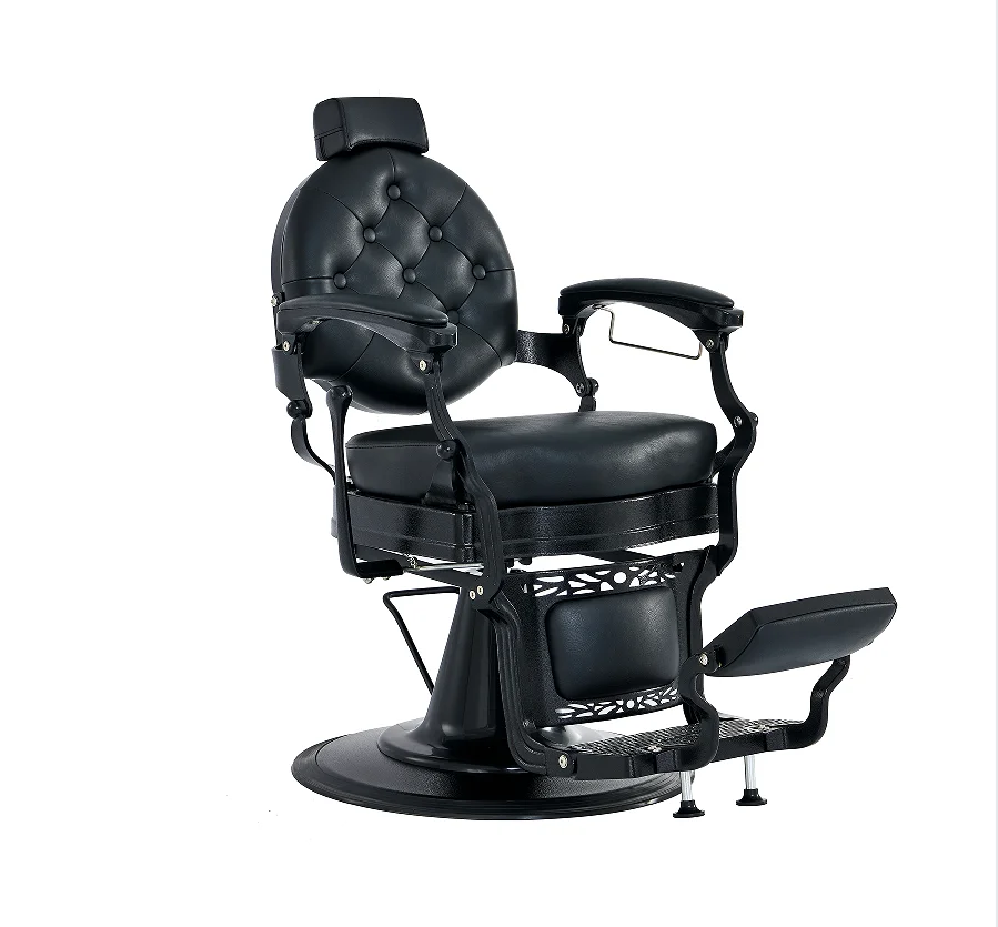 Popular Antique Black Barber Chair for Hair Salons-Wholesale & Distributor Merchants