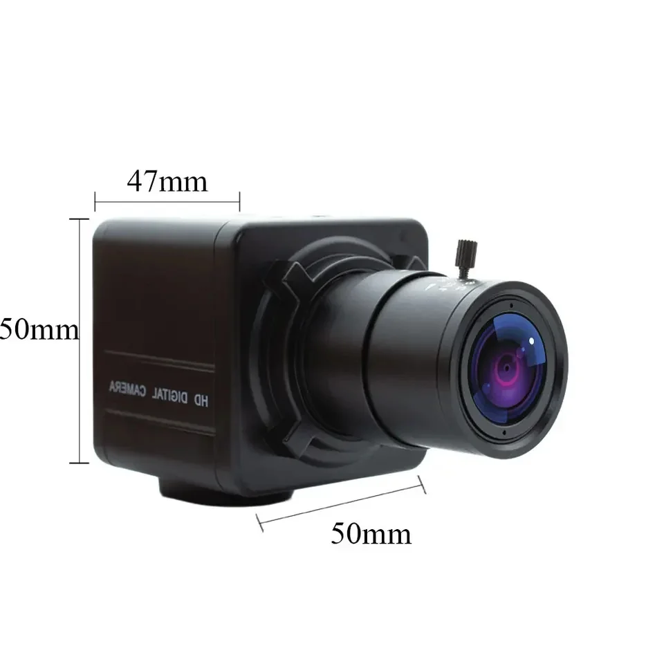 4K POE Mini Network Box Camera HD 3/4/5/8MP Security Night Vision Manual Varifocal 3/4/5/8mm Lens Live Streaming Industrial Use