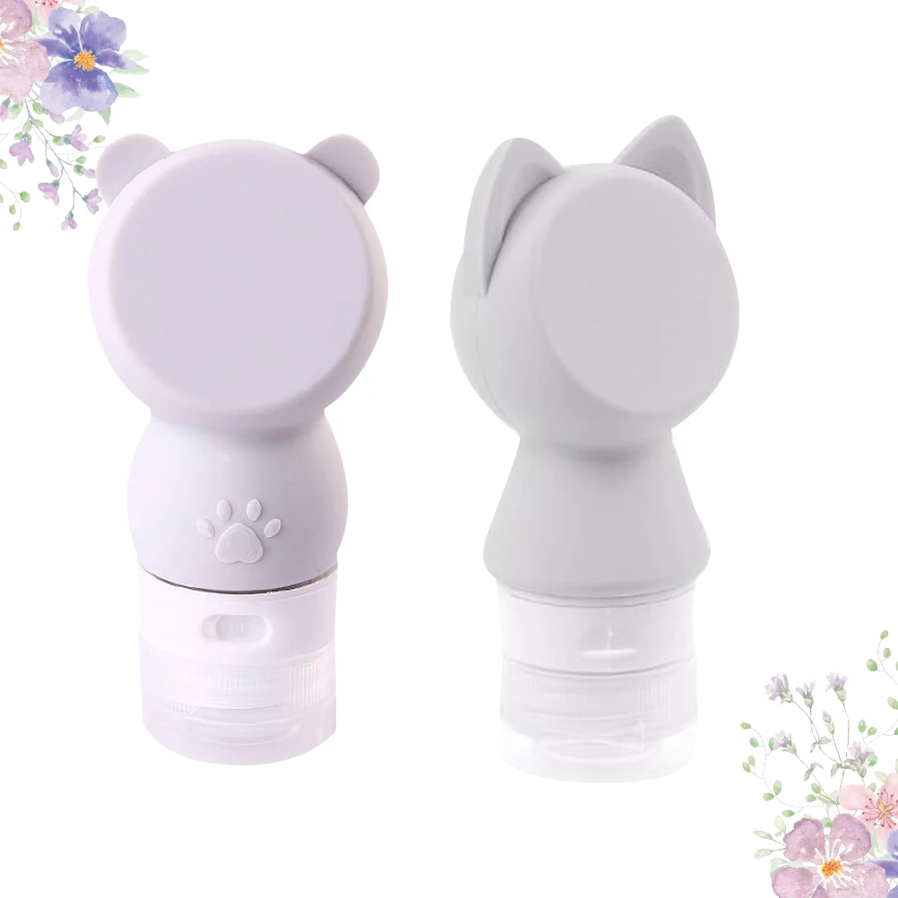 

2 PCS Silicone Bottle Dispensing Press Pump Subpackaging Empty Bottles Lotion Dispenser Travel