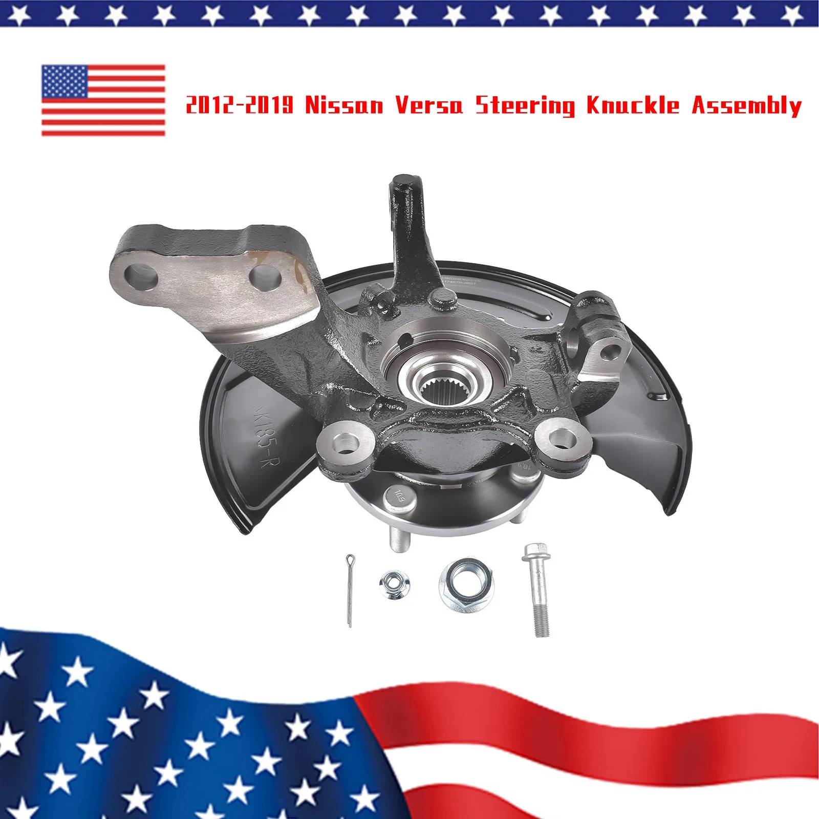 AP02 Front Right Steering Knuckle Assembly for Nissan Versa 12-19 Versa Note L4 1.6L