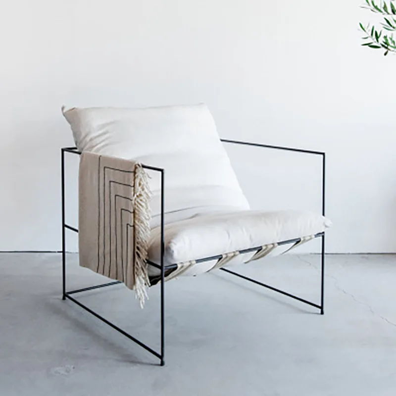 

Nordic simple sofa, fabric single recliner, rest chair