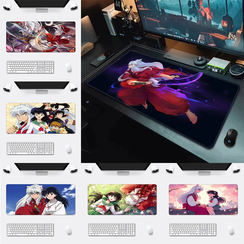 

Mousepad HD Printing Computer Gamers Locking Edge Non-slip Mouse Pad Anime Inuyash XXL90x40cm Keyboard PC Desk Pad