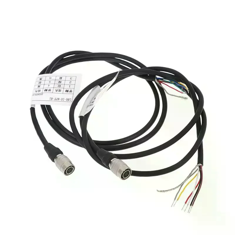 HR10A-7P-6S 6Pin Industrial Camera I/O Trigger Cable With Power Adapter High Flexible For Hikvision Daheng Huaray Basler