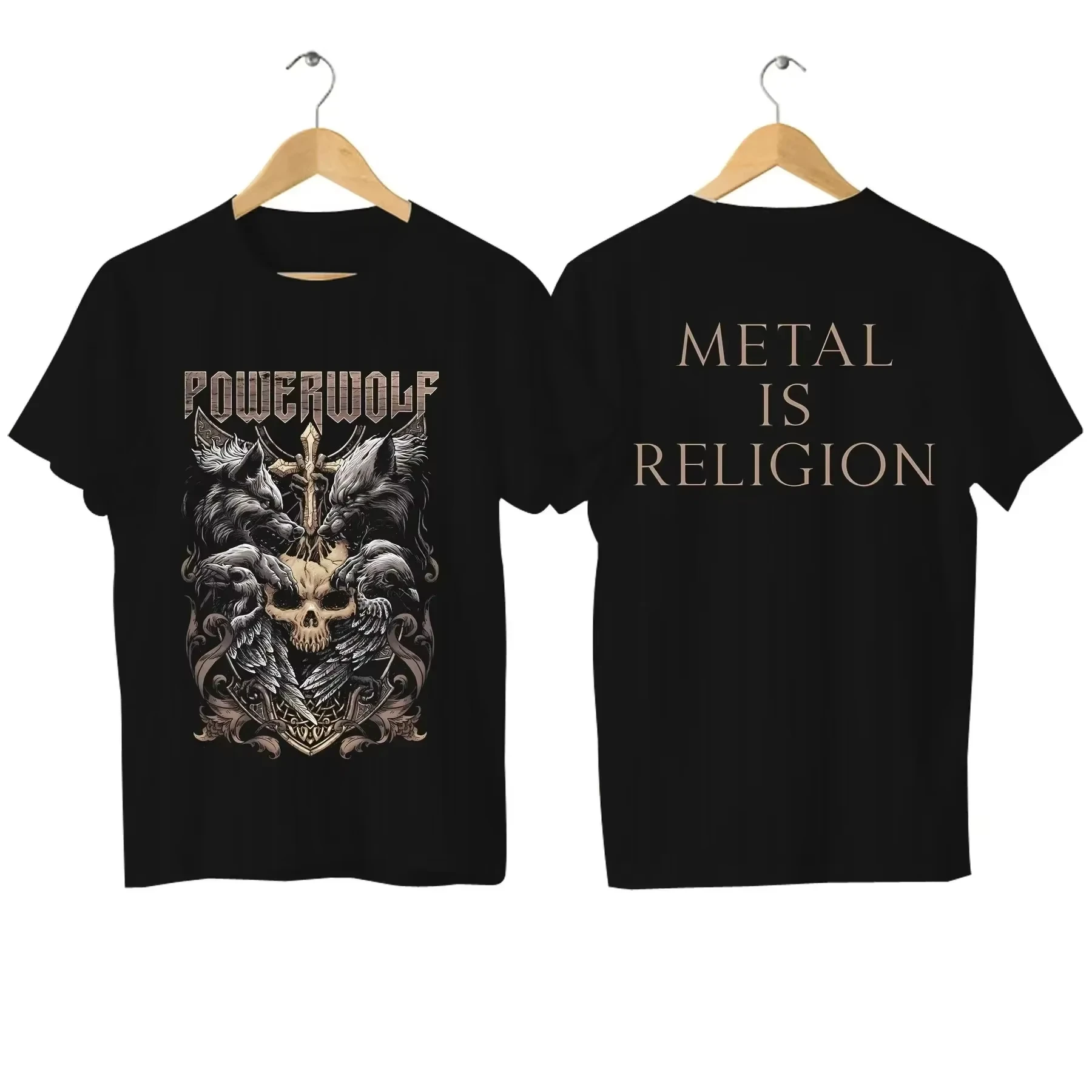 

2025 PowerWolf T-Shirt Casual Via Dolorosa T-Shirt Graphic Super Breathable Comfortable Street Cool T-Shirt