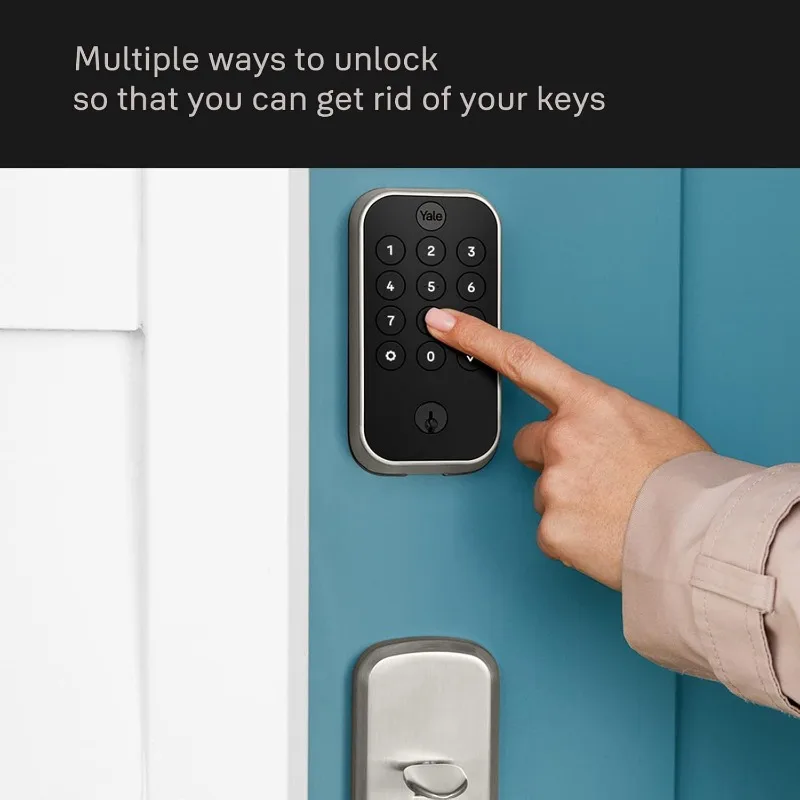 Assure Lock 2 with Wi-Fi, Keypad Smart Lock with Back Up Key in Satin Nickel   YRD410-WF1 619 US(Origin)