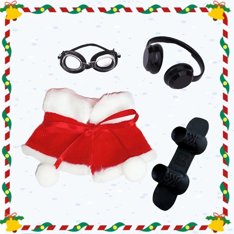 For Labubu Clothing Christmas Set Baby Clothes Doll Wear Crocheted Christmas Tree For labubu Ropa Christmas Fashion Gift