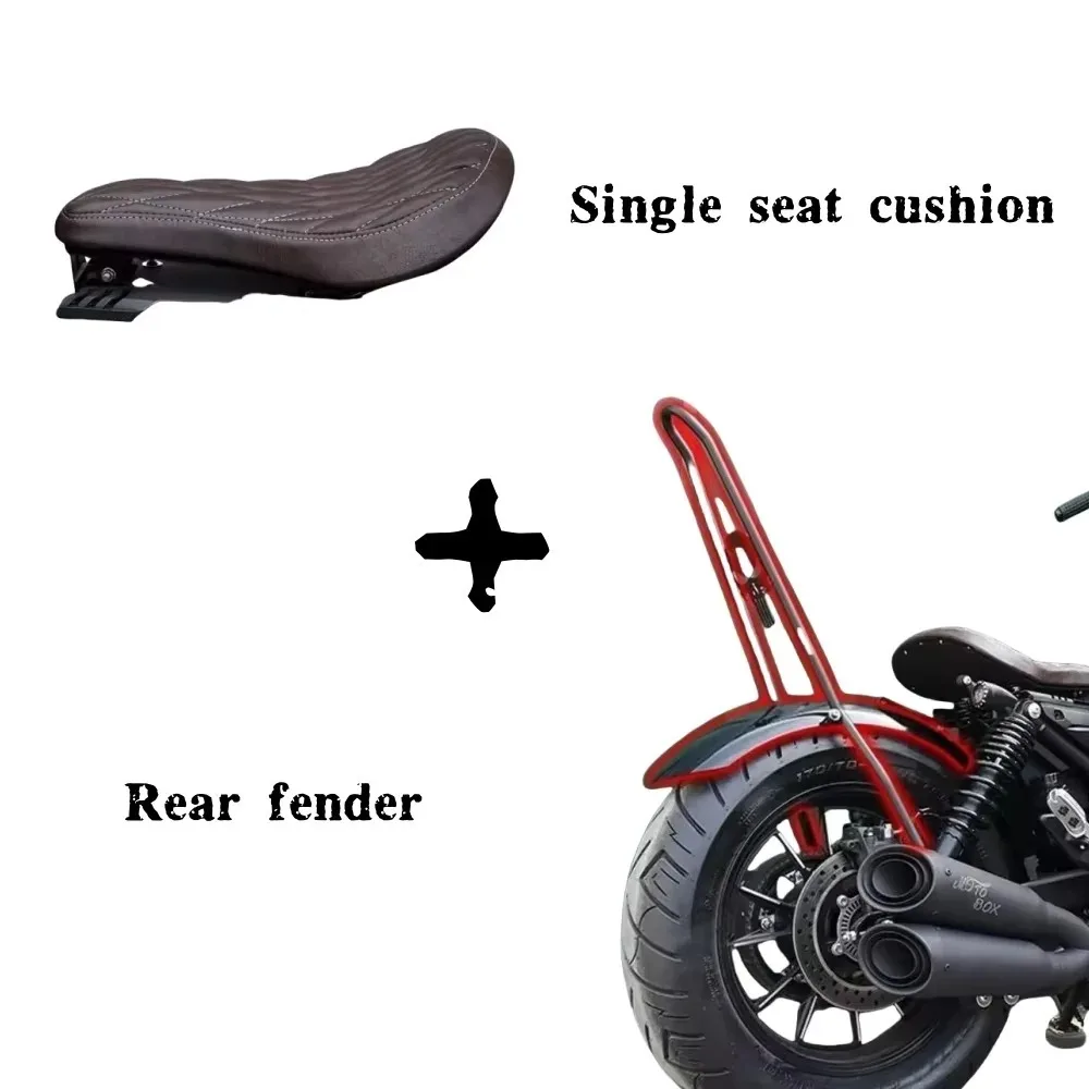 For VOGE CU525 Rear Fender Extender Long Mudguard Pointed Sissy Bar Backrest Accesorios Moto Guardabarros Respaldo Parts