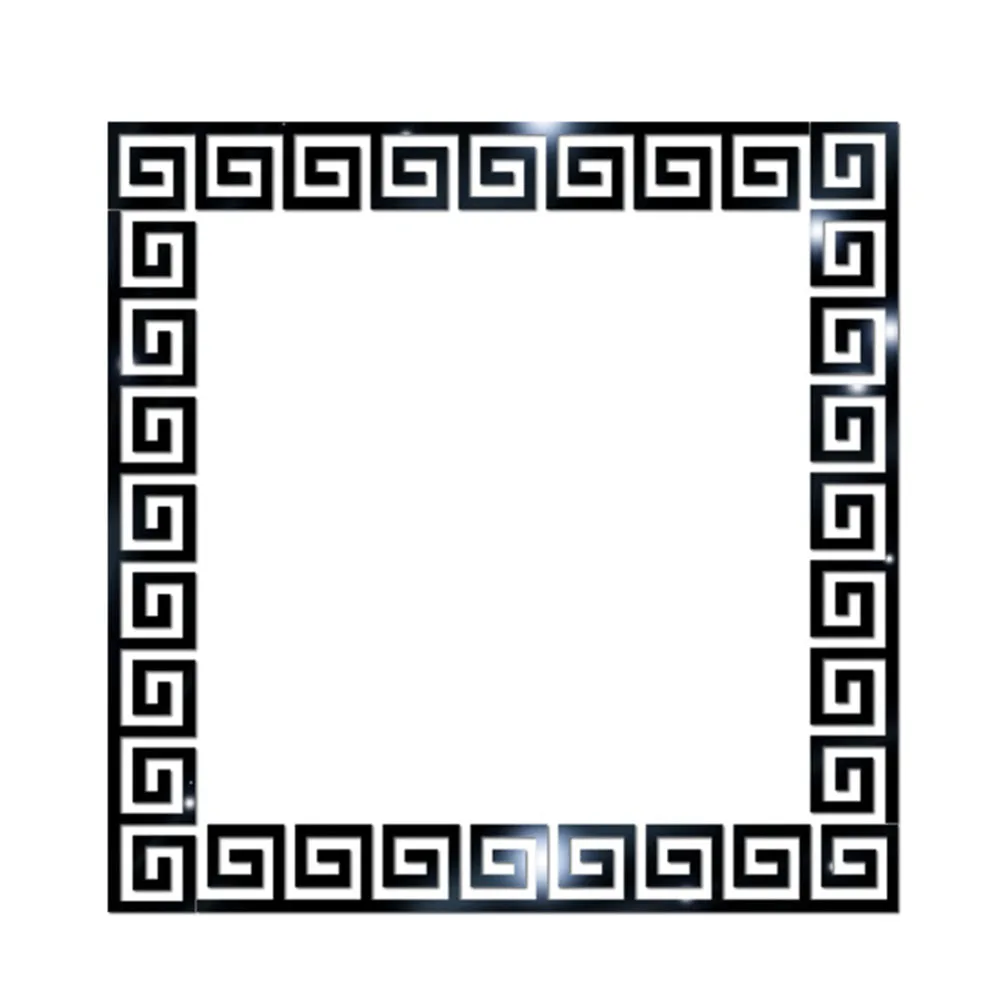 Multi functional 10pcs Acrylic Mirror Waist Line Building Border Edge Strip Wall Sticker for Versatile Decoration
