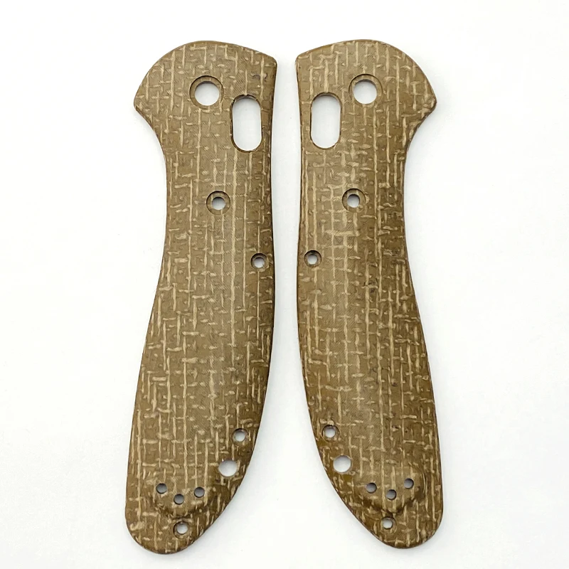 1 زوج Micarta شفرة مقبض التصحيح ل BM 550/551 سكين للطي مع دعم رمح المسمار سكين التصحيح المواد DIY بها بنفسك اكسسوارات