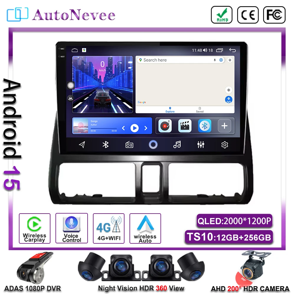 

Android 15 For Honda CR-V 2 CRV 2001 - 2006 Android 14 Car Radio Multimedia Video Player Navigation GPS Carplay Stereo No 2 Din