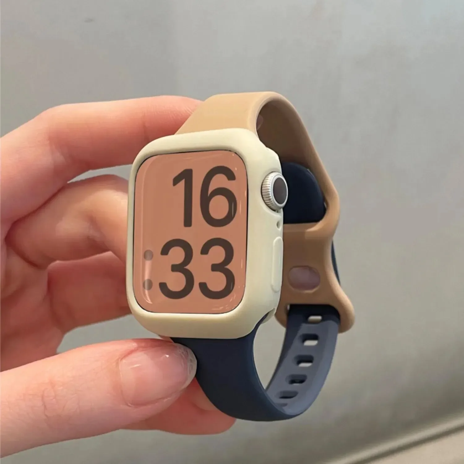 Gehäuse + Silikonarmband für Apple Watch Band 46 mm 42 mm 10 9 8 7 41 45 49 mm Sportuhrenarmband für IWatch Serie 6 SE5 4 3 2 1 38 42 mm – Detail 4