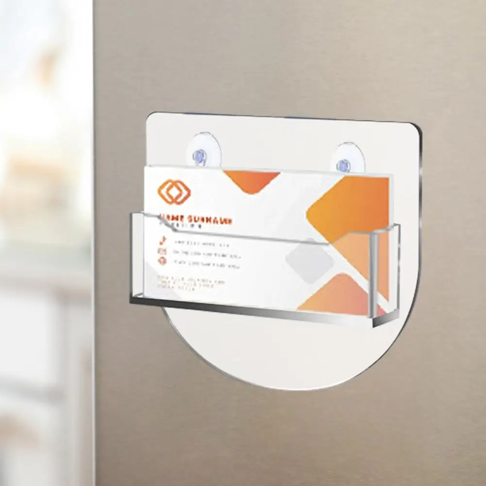 Easy Installation Card Holder Acrylic Business Card Holder with Suction Cups for Office Home Display Single for Exhibition