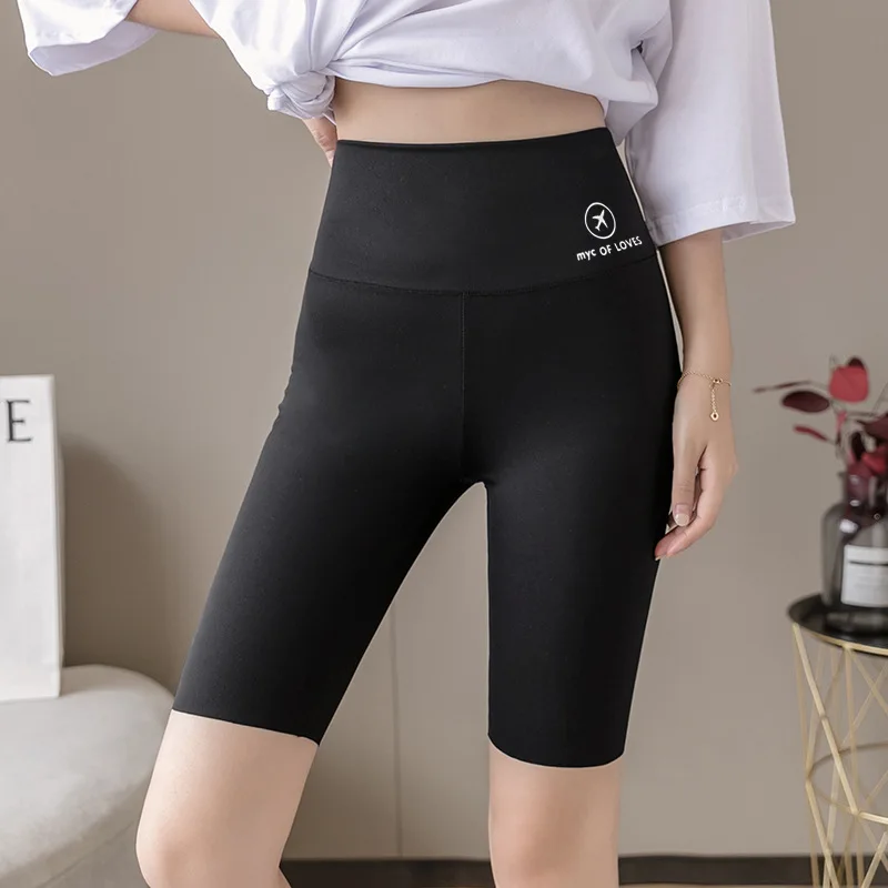 Moda verão afiado leggings femininas sexy cor simples sete calças estiramento fitness atlético yoga calças