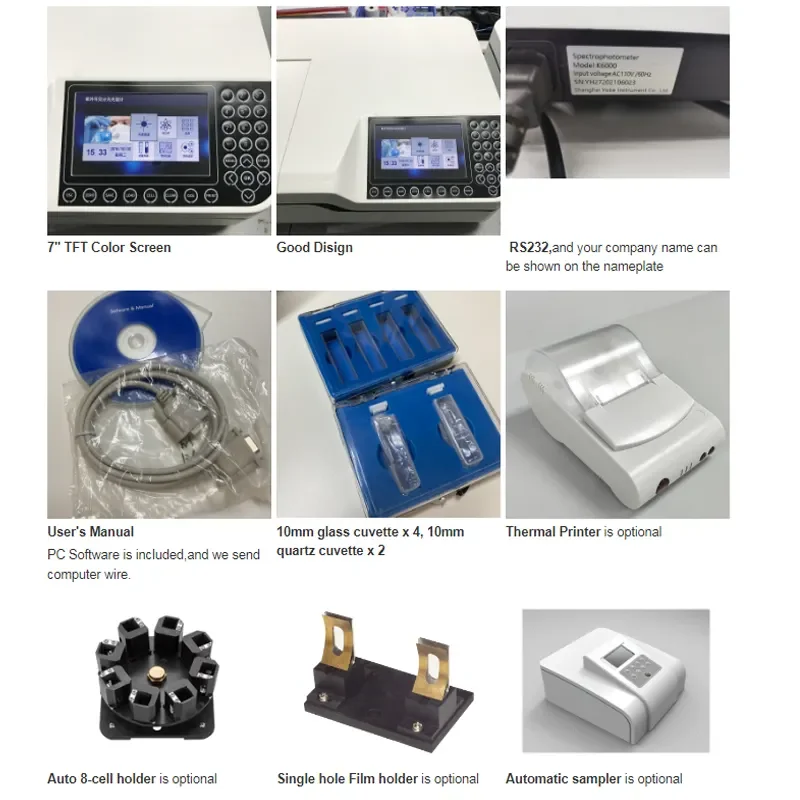 UV-Vis-Doppelstrahlspektrometer des Licht-Labor-Setup-Spektrophotometers