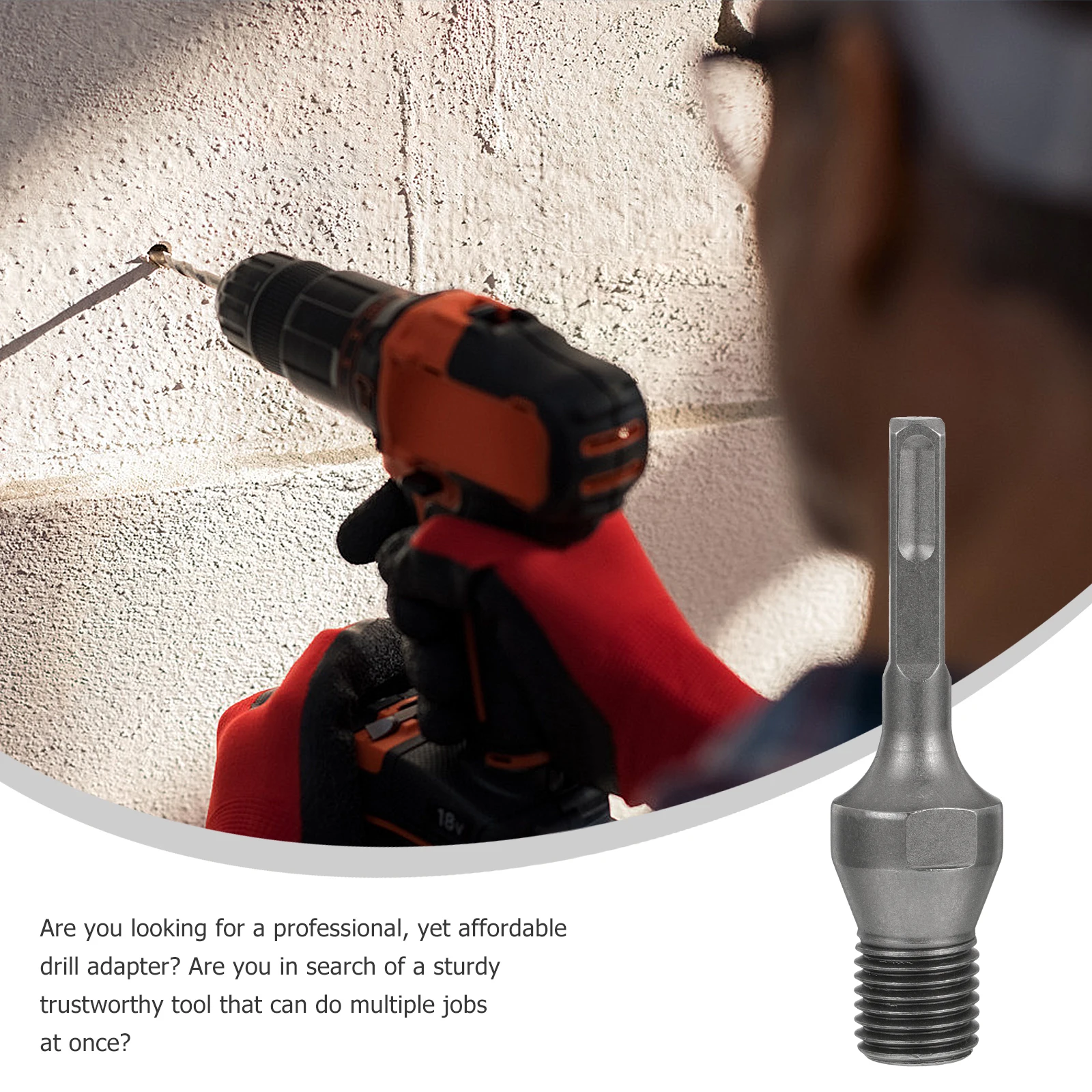 

Multifunction Chuck Adapter Electric Hammer Drilling Bit Chrome Steel H held Drill Connector Non Quick Brick Wall