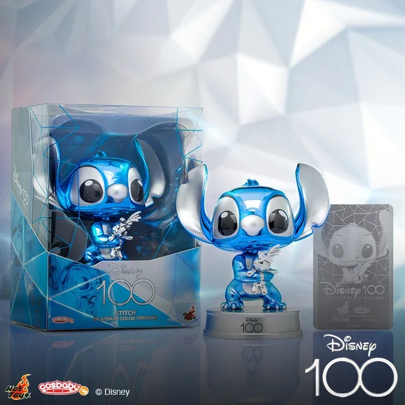 Genuine Disney 100th Anniversary Figure Daisy Vigny Stitch Donald Duck Collection Doll Desktop Decor Cartoon Anime Model Gift