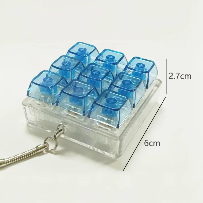 9/12 Keys Mechanical Keyboard Axis Tester Stress Relief Toy Keyboard Button Keycap Decompression Fidget Toys For Adults Gift
