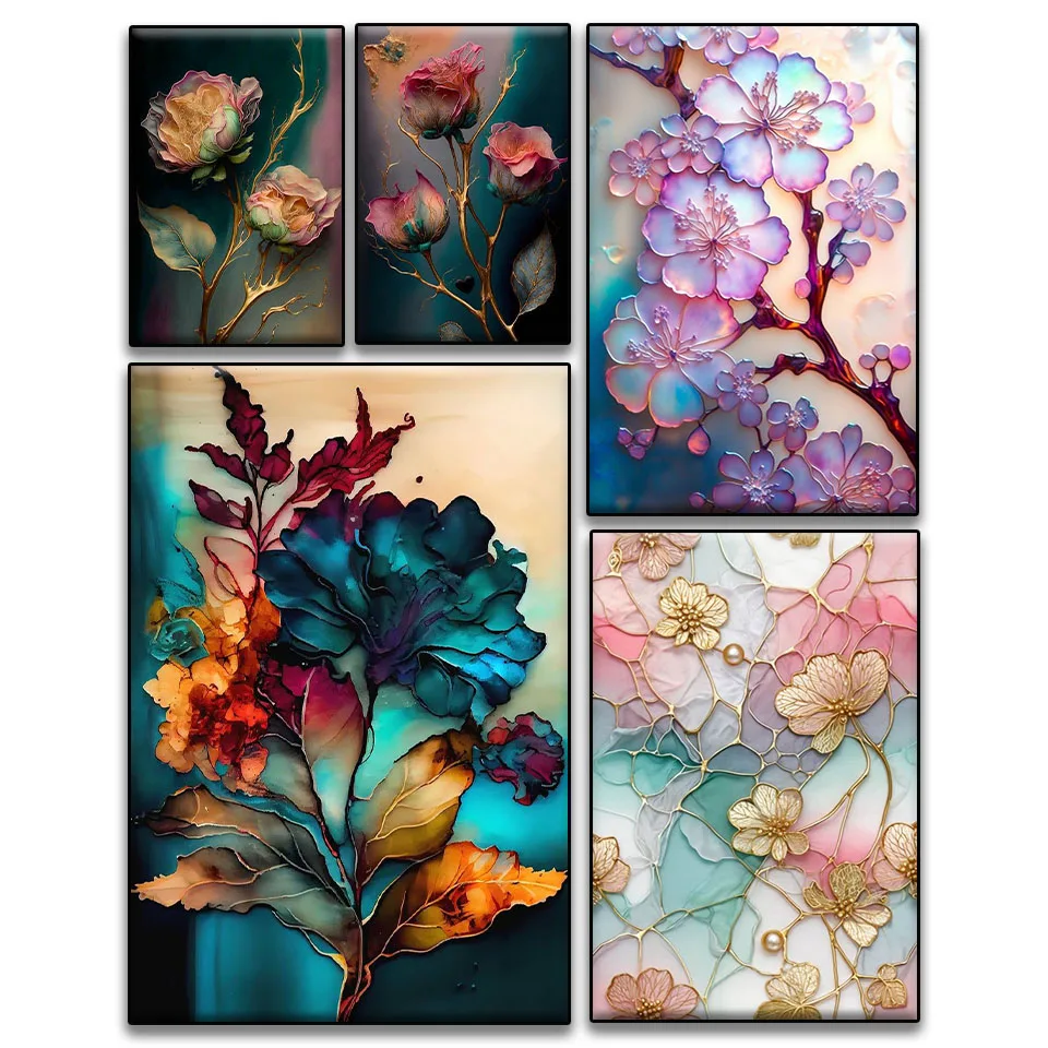 

5D DIY Diamond Painting Art Kit Flower Embroidery 100% Square Round Rhinestone Handmade Cross Stitch Mosaic Home Decoration Gift