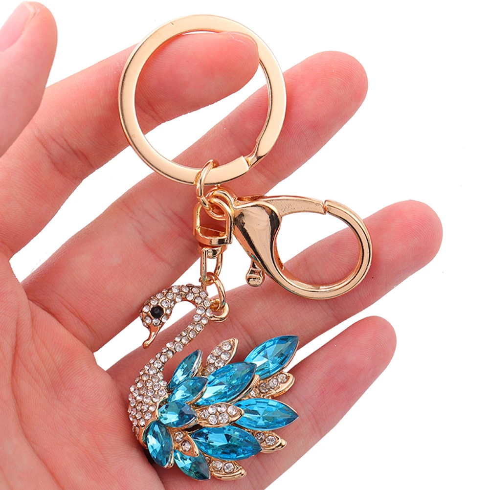 

2pcs Rhinestone Keychain Bag Accessories Charm Pendant Decoration for Handbags Wallets Car Hanging Unique