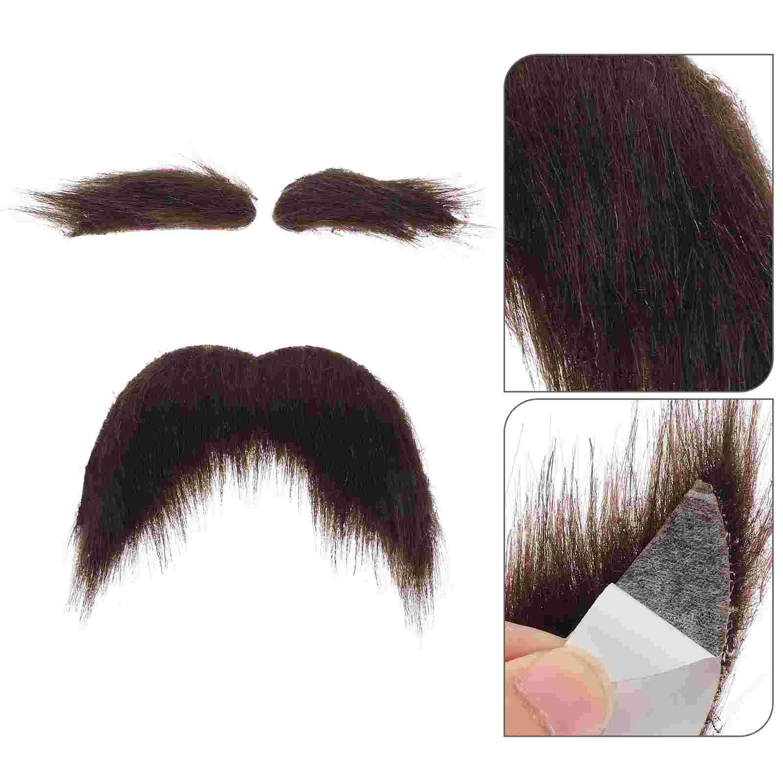 Party Costume Beards for Adults Old Eyebrows and Mustache Kit Fake Clothing Make up Men Cosplay Prop Plush Elder