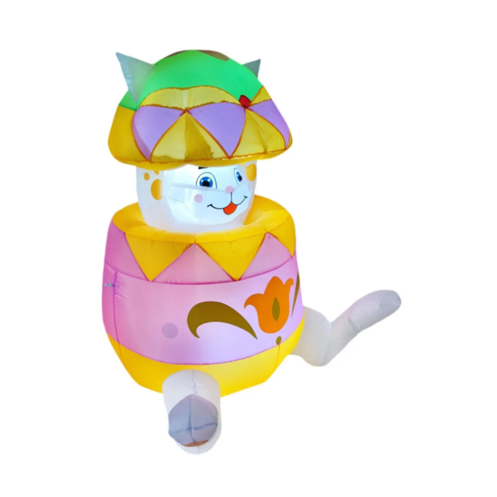 

Outdoor Inflatable Bunny Easter Blow-up Doll LED Illuminated Prop for Garden Lawn Patio Home Holiday Decoration