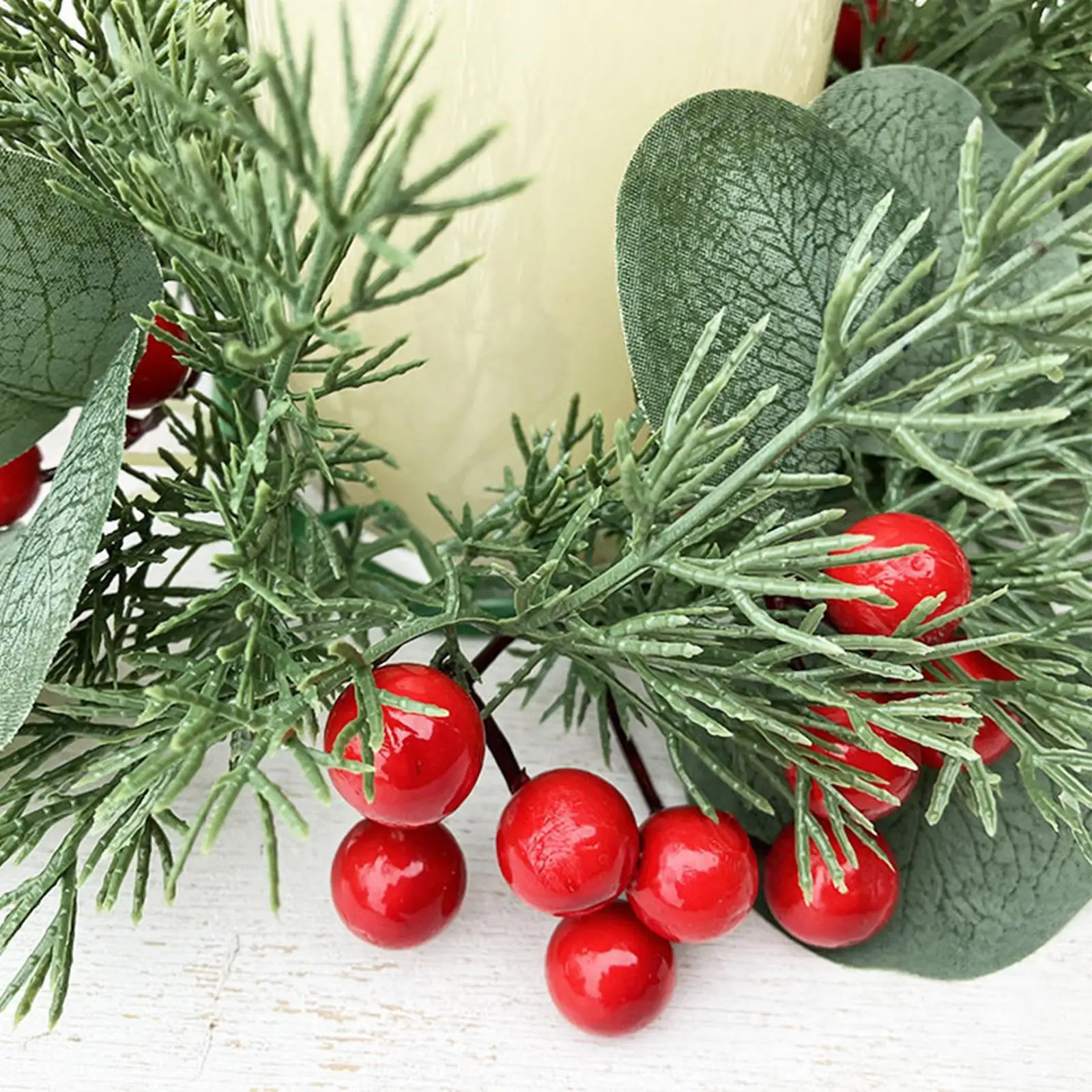Christmas Candle Ring Christmas Garland for Festival Rustic Wedding Party