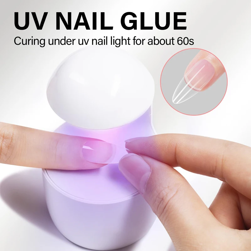 Chunshu Nagel kleber Gel für Nägel Kunst verlängerung falsche Nagels pitzen Gel politur UV-LED-Funktion Lack oben Basis lack klar 10m einweichen