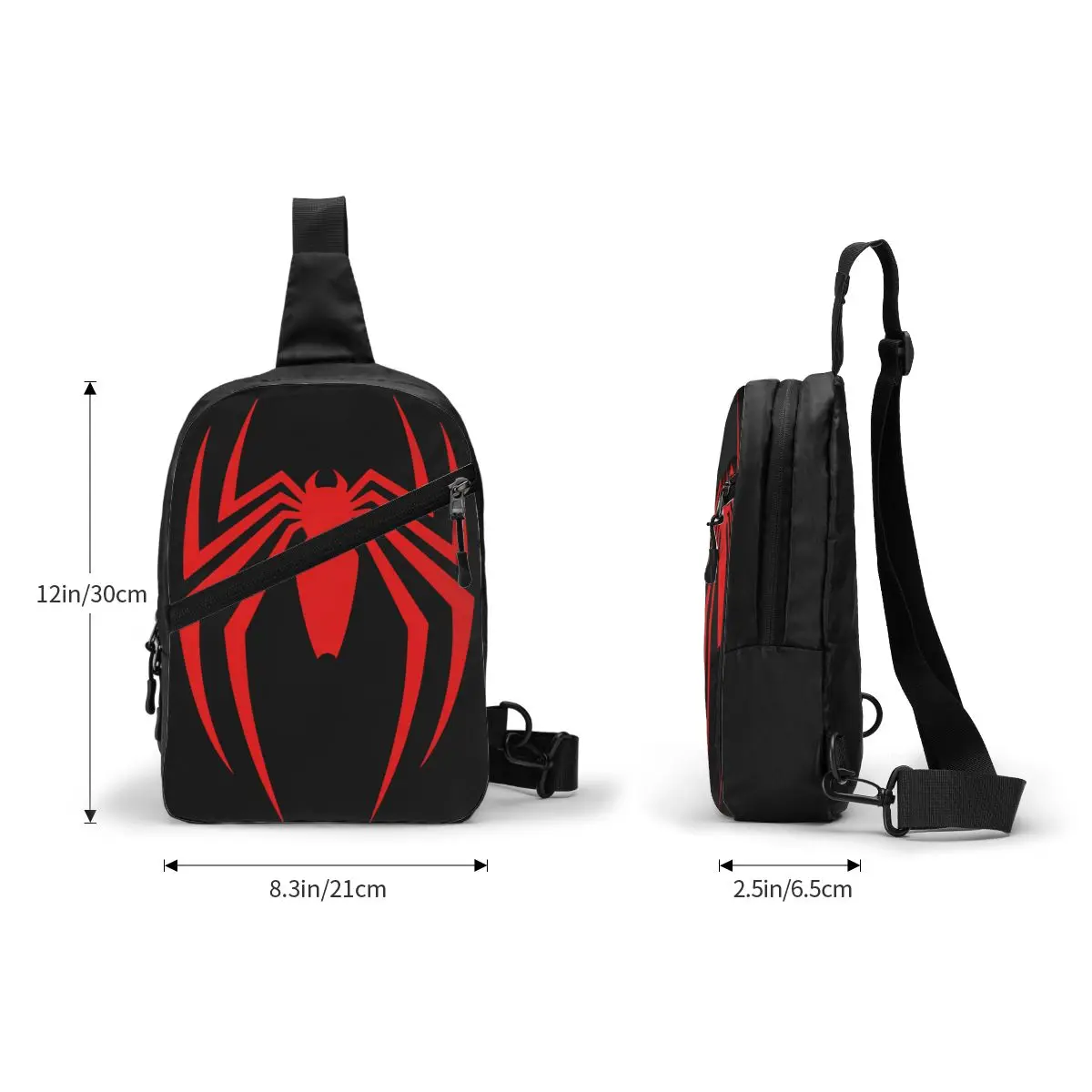 Cool Animal Spider Crossbody Sling Mochila Homens Ombro Peito Bag para Viajar