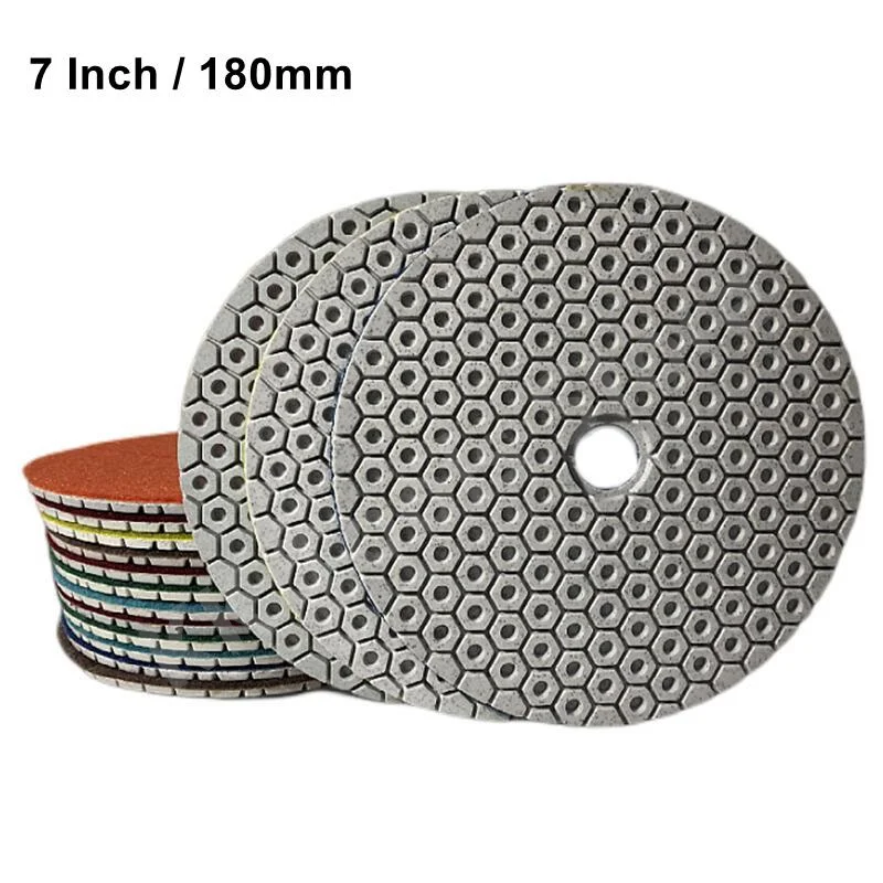 7Inch 180mm Wet Diamond Polishing Pads Sanding Disc Grinding Wheel Abrasive for Granite Marble Concrete Stone Polish Tools