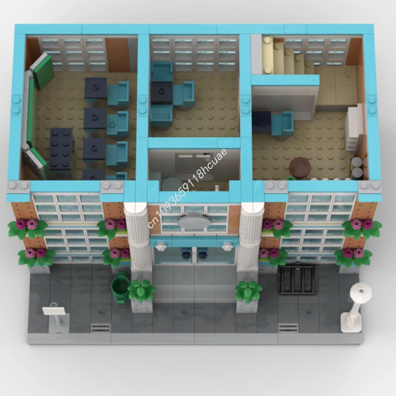 2152 pçs moc modular escola modelo de construção blocos arquitetura artesanato brinquedos educação tijolo idéia diy presentes natal