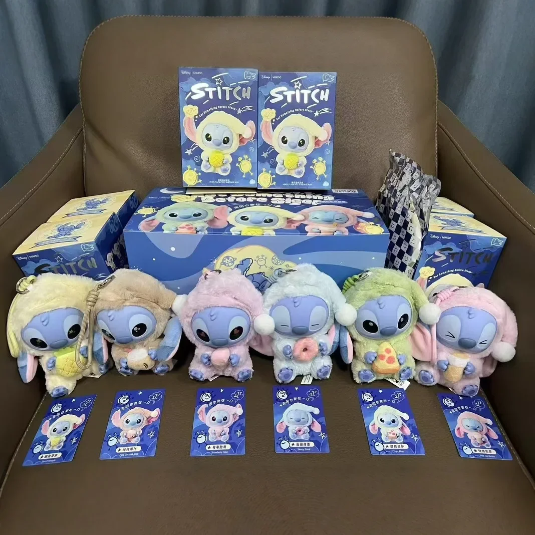 

Stitch Eat Something Before Sleep Series Blind Box Toy Mystery Box Anime Figure Stitch Doll Pendant Ornaments Kid Christmas Gift