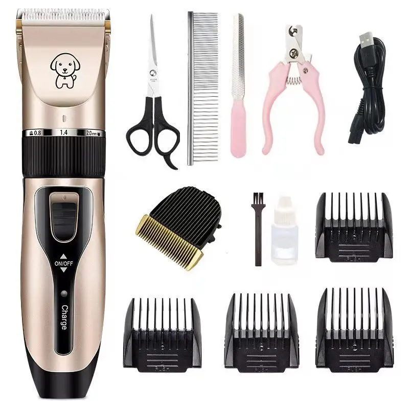 Máquina de Cortar Pelos de Baixo Ruído para Cães e Gatos, Aparador de Pelos de Animais de Estimação, Máquina de Barbear para Cães e Gatos